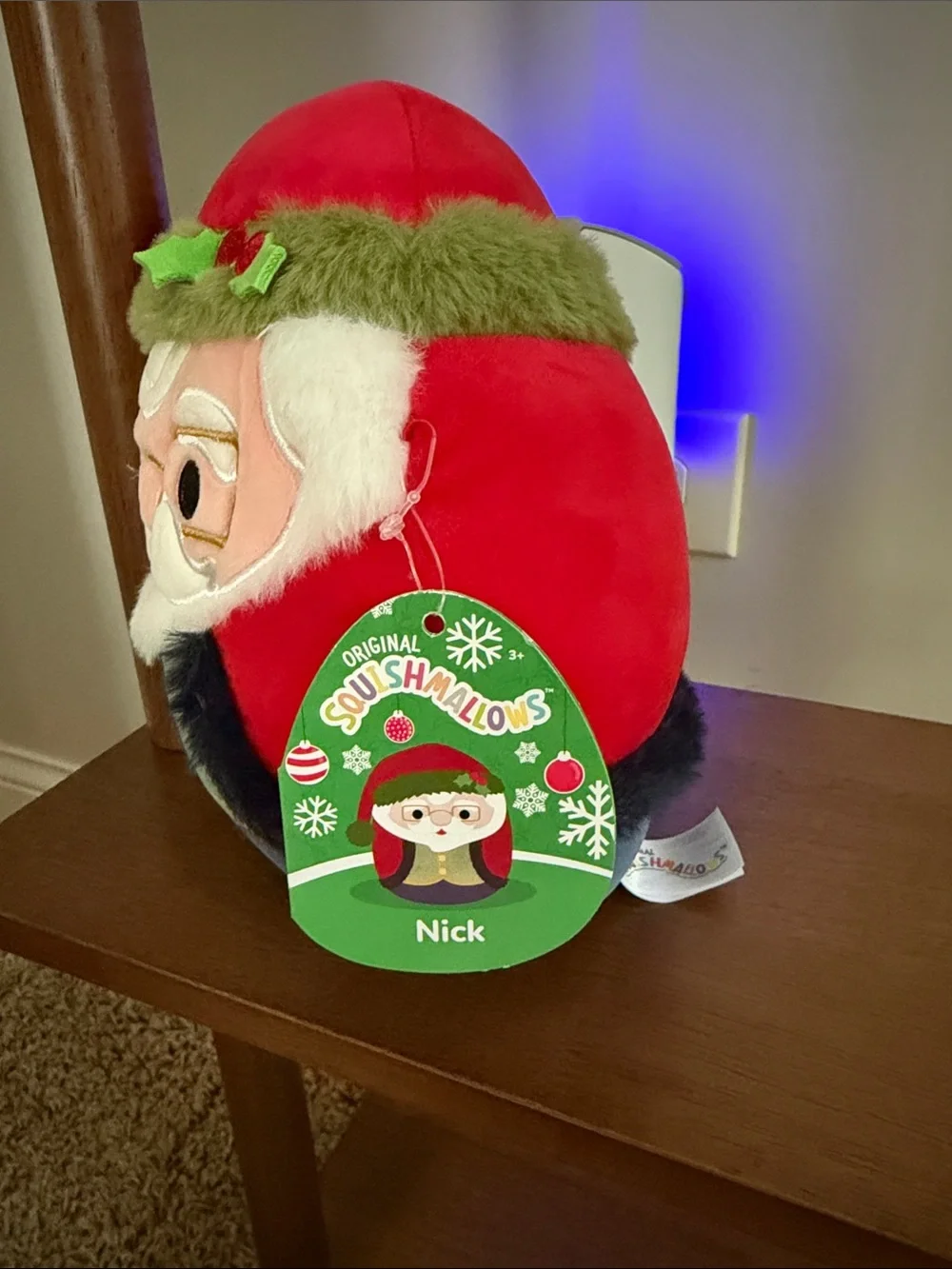 Squishmallows Santa Plush Accent Pillow - Red, Green, Blue